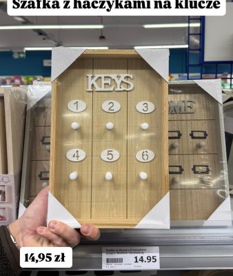 Szafka z haczykami na klucze 30x20cm promocja w Action