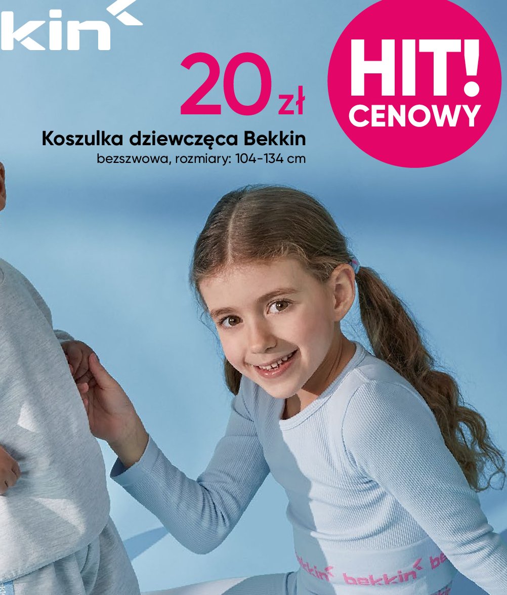 Koszulka dziewczęca 104-134 cm Bekkin promocja