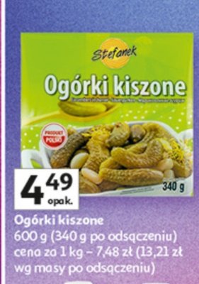 Ogórki kiszone 500 g (340 g po odsączeniu) promocja w Auchan