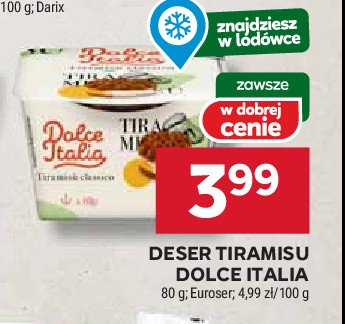 Deser tiramisu Dolce italia promocja