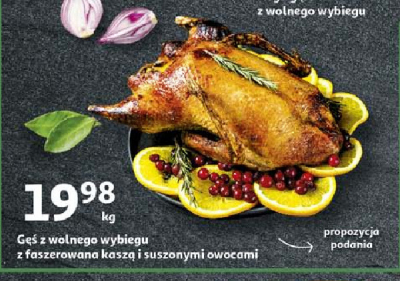 G臋艣 faszerowana kasz膮 i suszonymi owocami promocja