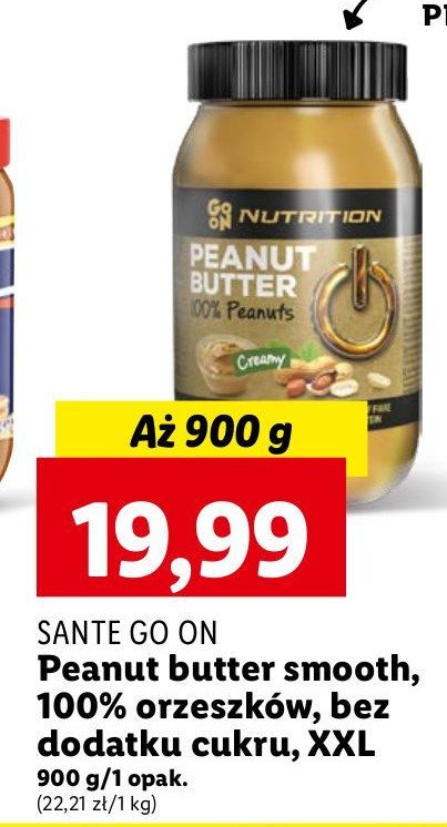 Mas艂o orzechowe smooth Sante go on! nutrition promocja