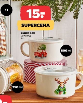 Lunch box 800 ml 2 wzory promocja w Netto