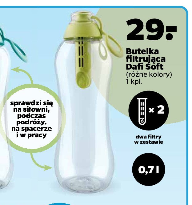 Butelka filtrująca wodę 700 ml + 2 wkłady Dafi promocja
