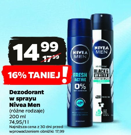 Antyperspirant Nivea men fresh active promocja