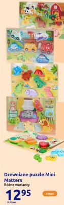 Drewniane puzzle Mini Matters - Różne warianty promocja w Action