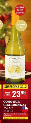 Wino Cono Sur Chardonnay 750ml promocja w Biedronka