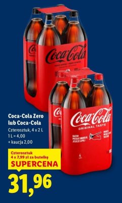 Napój gazowany Coca-Cola 4x2 l promocja w Lidl