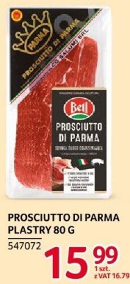 Prosciutto di parma plastry promocja w Selgros