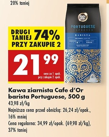 Kawa portuguese espresso Cafe d'or barista promocja