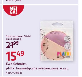 Płatki kosmetyczne wielorazowe Ewa schmitt promocja w Rossmann