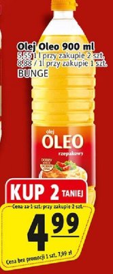 Olej Olej Oleo 900 ml BUNGE promocja w Prim Market