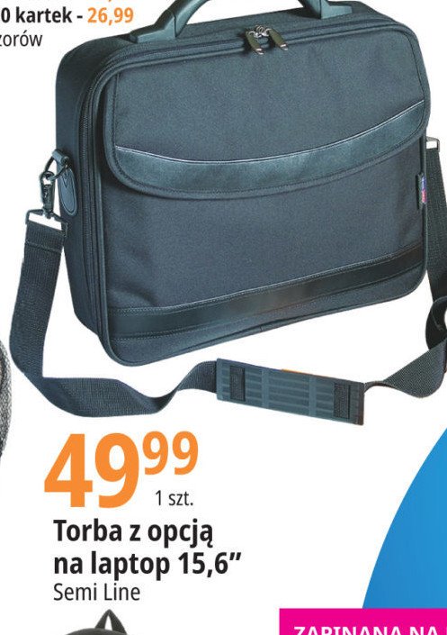 Torba z kieszeni膮 na laptop 15.6'' Semi line promocja