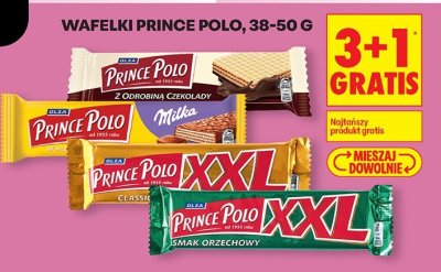 Wafelki Prince Polo 38-50 g 3+1 GRATIS promocja w Biedronka