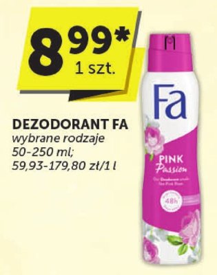 Dezodorant Fa wybrane rodzaje 50-250ml promocja w Euro Sklep