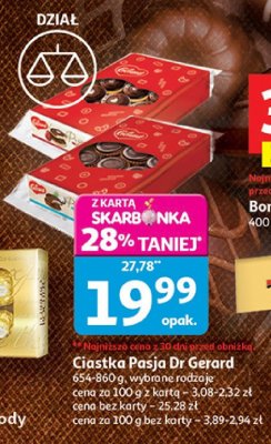 Ciastka Pasja Dr Gerard 654-860 g, r贸偶ne rodzaje promocja w Auchan