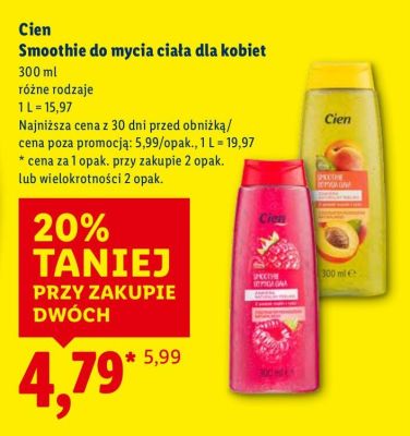 Smoothie do mycia ciała dla kobiet różne rodzaje promocja w Lidl