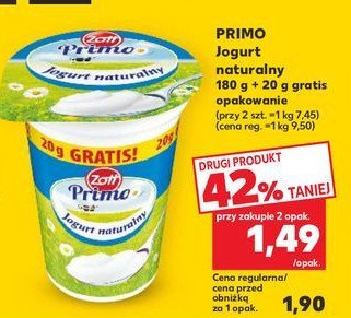 Jogurt naturalny Zott primo promocja w Kaufland