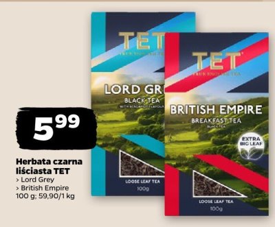 Herbata czarna liściasta British Empire promocja w Netto