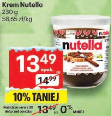 Krem Nutella promocja w Delikatesy Centrum