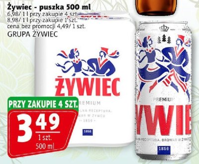 Piwo Żywiec - puszka promocja w Prim Market