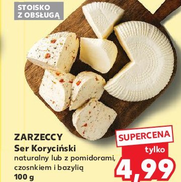 Ser koryci艅ski z czosnkiem i bazyli膮 Zarzeccy promocja