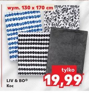 Koc 130 x 170 cm Liv & bo promocja w Kaufland