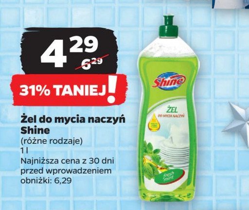 Żel do mycia naczyń fresh mint Shine classic promocja