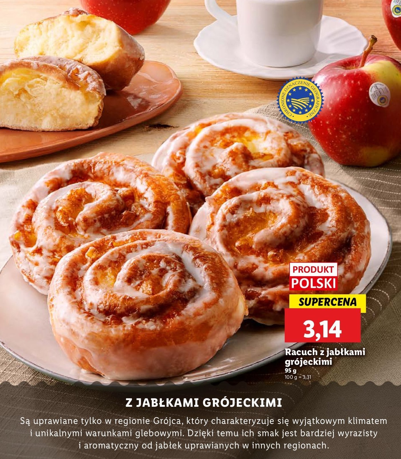 Racuch z jabłkami grójeckimi promocja w Lidl