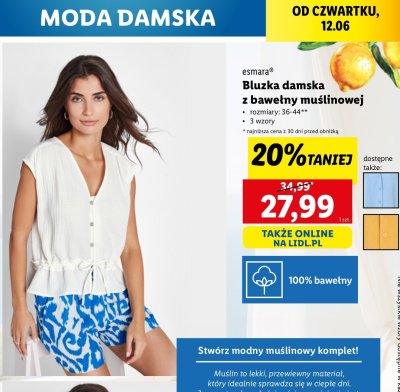 Bluzka damska 36-44 Esmara promocja