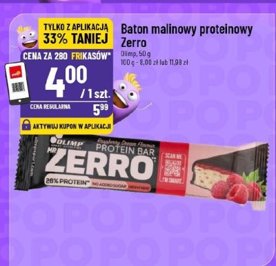 Baton malinowy proteinowy Zerro Olimp promocja w POLOmarket