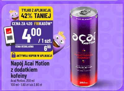 Napój Acai Motion z dodatkiem kofeiny promocja w POLOmarket