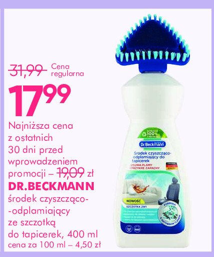 Środek czyszcząco-odplamiający do dywanów i tapicerek Dr. beckmann promocja