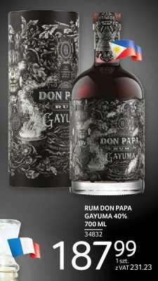 Rum RUM DON PAPA GAYUMA 40% 700 ML promocja w Selgros