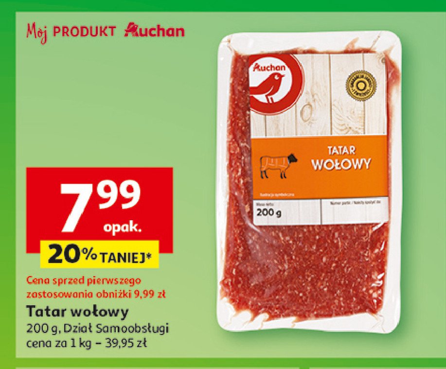 Tatar wołowy Auchan promocja