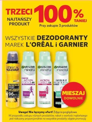 Dezodoranty L'Oréal trzeci -100% taniej promocja w Kaufland