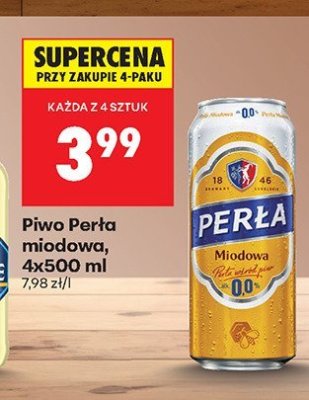 Piwo Perła miodowa promocja w Biedronka