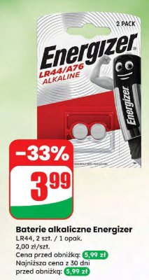 Baterie alkaliczne Energizer LR44 promocja w Dino