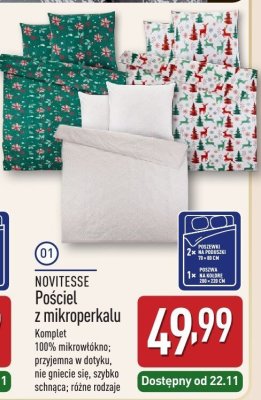 Pościel z mikroperkalu NOVITESSE promocja w Aldi
