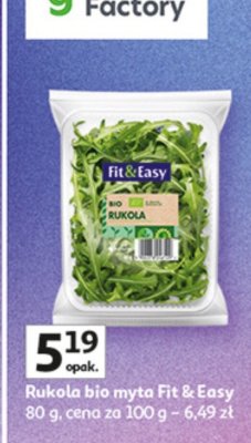 Rukola bio myta Fit & Easy 80 g promocja w Auchan