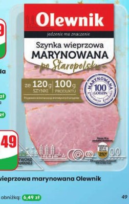 Szynka wieprzowa marynowana  promocja w Dino