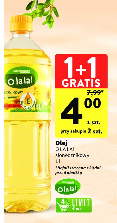 Olej słonecznikowy O la la! promocja