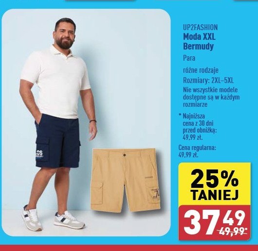 Bermudy męskie 2xl-5xl Up2fashion promocja