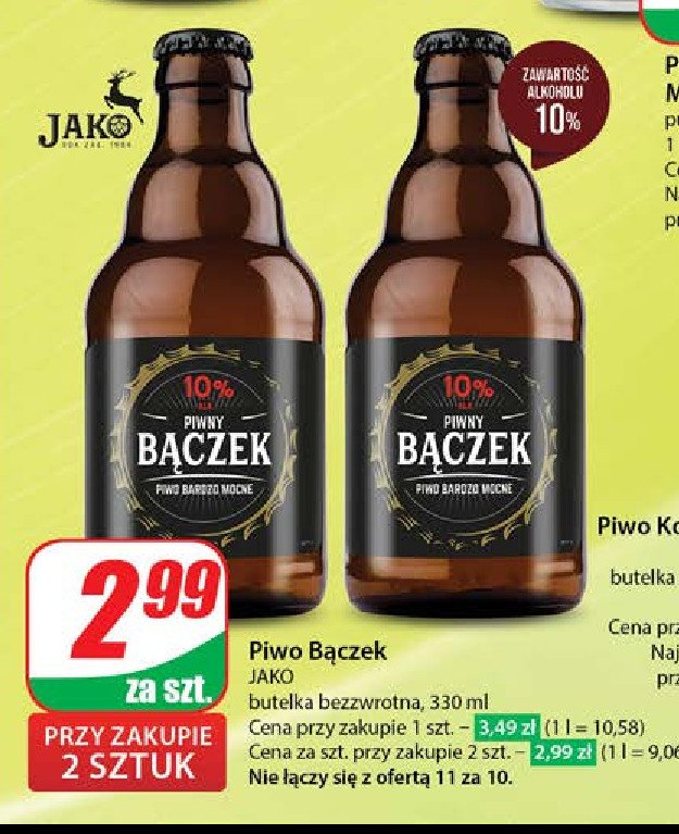 Piwo Piwny bączek promocja w Dino