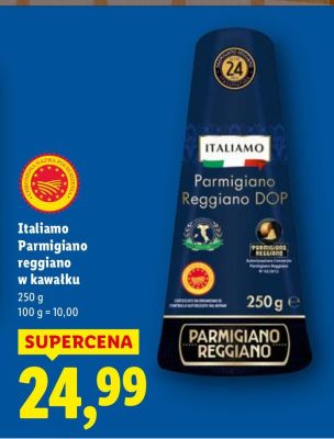 Ser Parmigiano reggiano w kawałku promocja w Lidl
