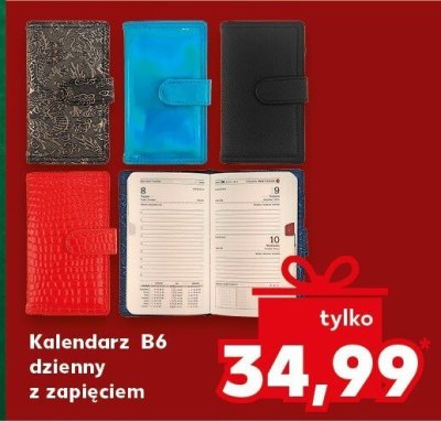 Kalendarz B6 dzienny z zapięciem promocja w Kaufland