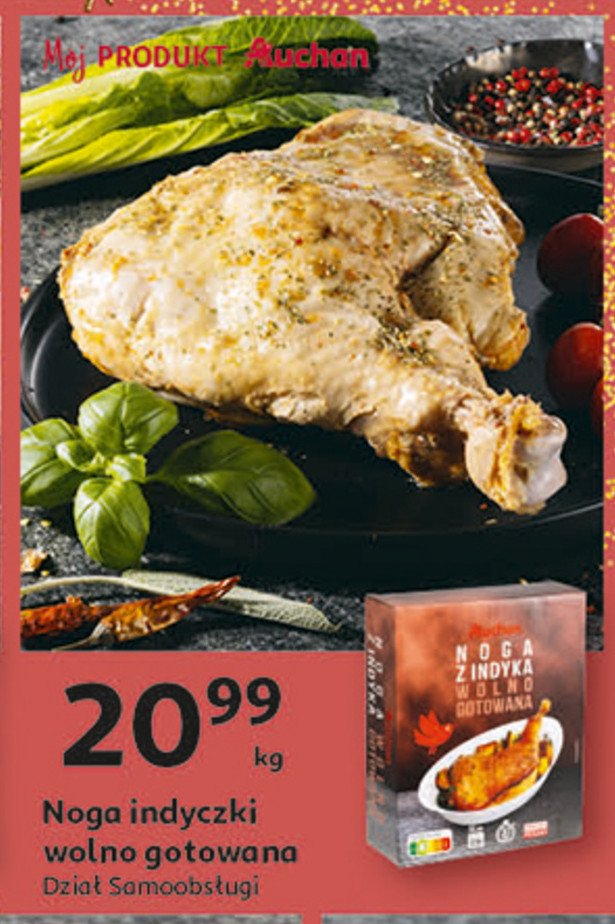 Noga z indyka wolno gotowana Auchan promocja