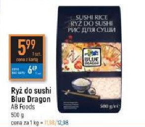 Ryż krótki do sushi Blue dragon promocja