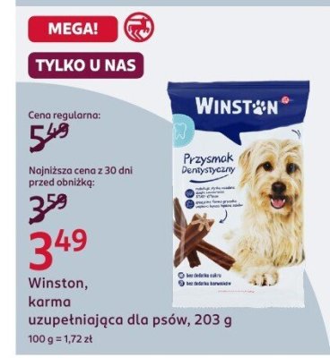 Karma uzupełniająca dla psów Winston, 203 g promocja w Rossmann