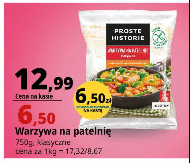 Warzywa na patelnię klasyczne Iglotex proste historie promocja